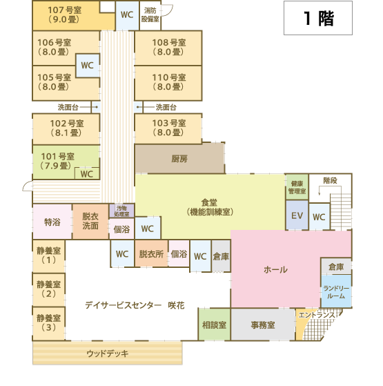 フロア案内・間取り1F